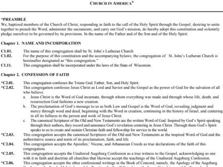2025 Proposed Church Constitution